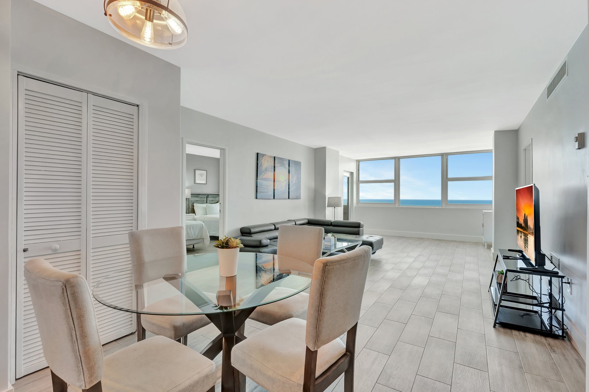 2 Bedroom Suite master bedroom with king bed and direct oceanfront views
