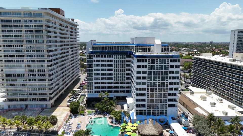 Epic 4K sunset drone footage over Ocean Manor Resort and Atlantic Ocean